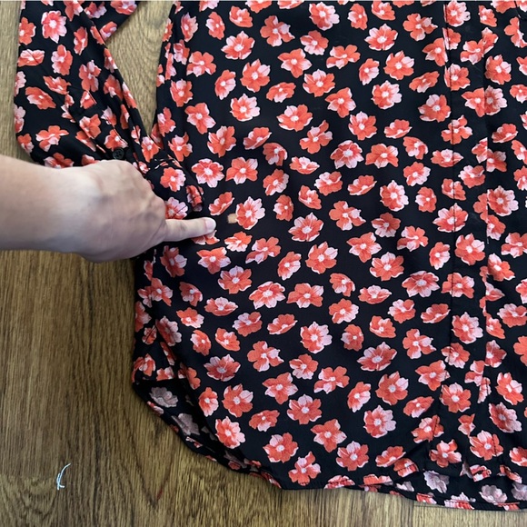 Ganni Lindale Crepe Long Sleeve Top Blouse Size 10/12 - Picture 10 of 13